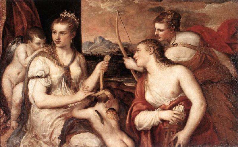 TIZIANO Vecellio Venus Blindfolding Cupid EASF oil painting picture